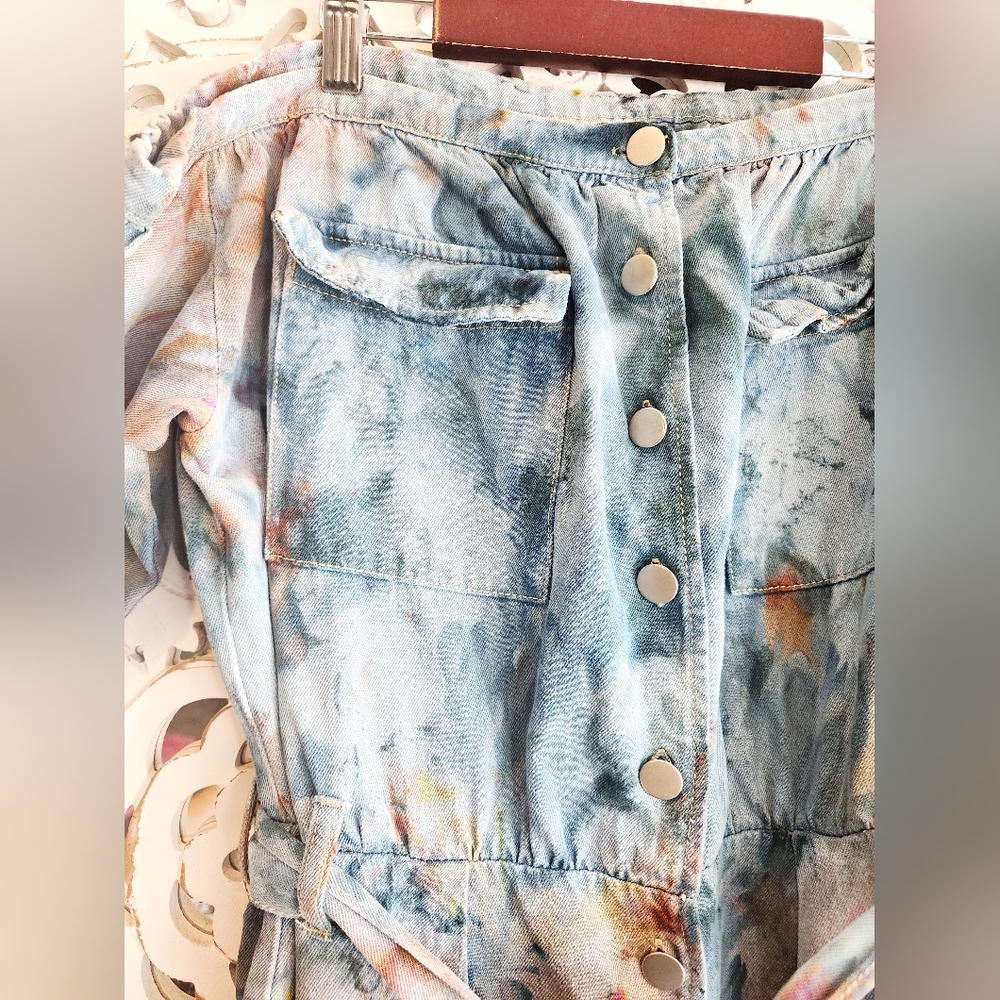 KIKI HARPER TIE DYE OFF SHOULDERS OVERALL SIZE XL - Picture 6 of 16